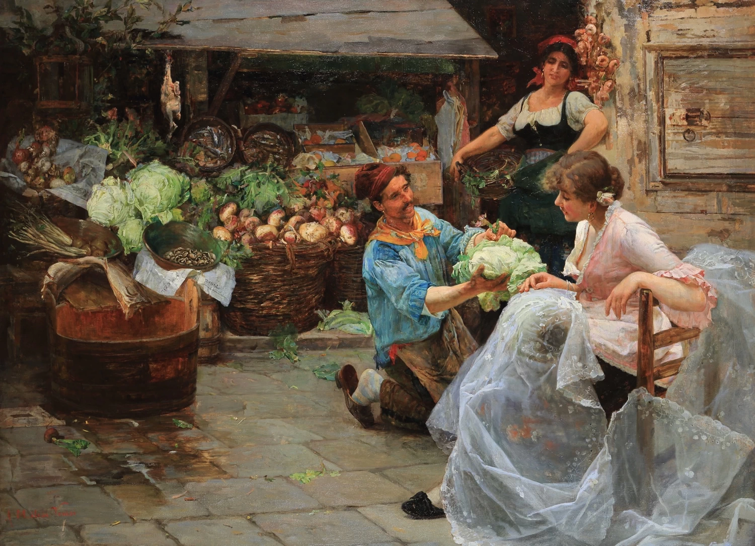 Corteggiamento al mercato, 1887